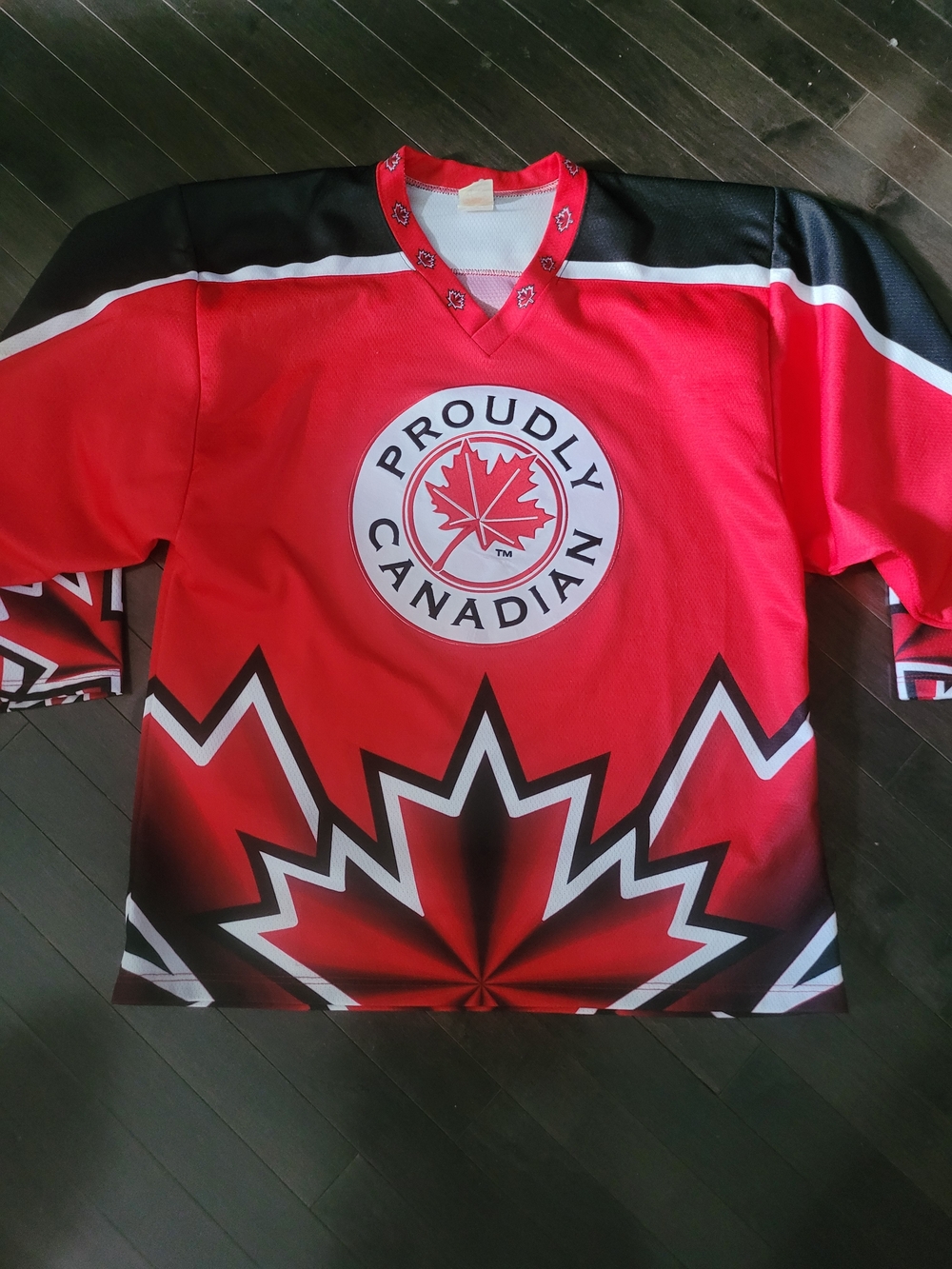 Proudly Canadian Red Hockey Jersey